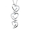 Three Dropped Heart Pendant With Blue Luster Diamonds Three Dropped Heart Pendant With Blue Luster Diamonds